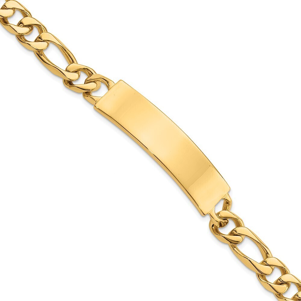 14k Yellow Gold Figaro Id Bracelet